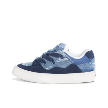 Ollieskate Low Top Skateboard Shoes Unisex Denim Blue
