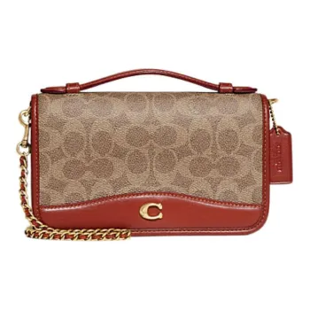 COACH Bea PVC Handbag, Shoulder Bag, Crossbody Bag Small Size Women's Taupe