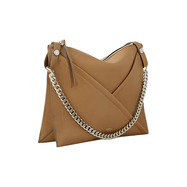 Mulberry Calfskin One Shoulder Handbags Large Size Women's Brown-1