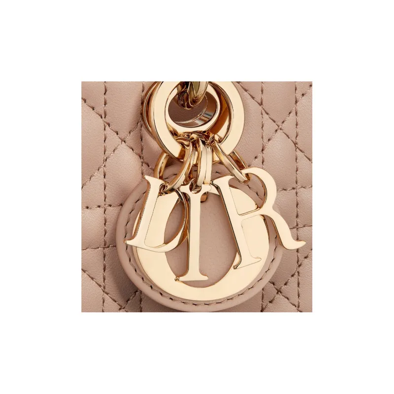 DIOR Lady D-JOY Sheepskin Daisie Bag Shoulder Bag Crossbody Bag Handbag Extra Mini Women's Sand Pink-6