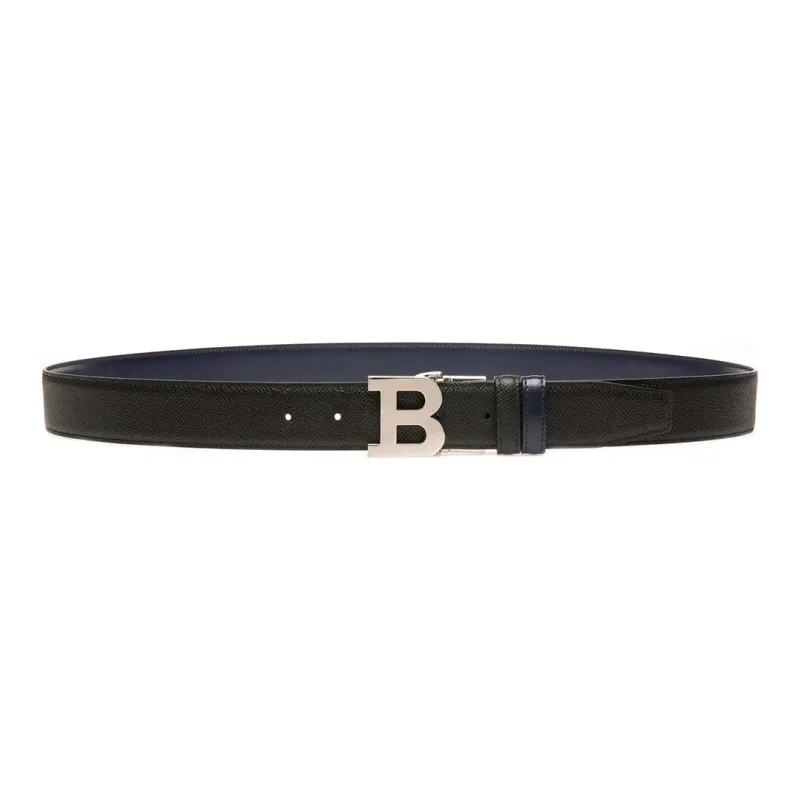 BALLY Classic Minimalist Style Comfortable Fashion Smooth Buckle Leather Belts Men's Width  3.5cm-0