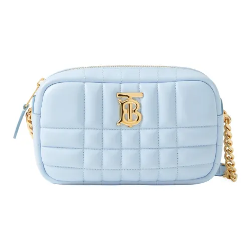 Burberry Lola Lola Bag Quilting Leather Camera Bag Shoulder Bag Crossbody Bag Mini Women's Light Blue