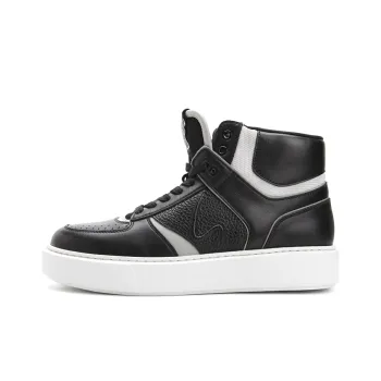 Satchi Skateboard Shoes Men High Top Black