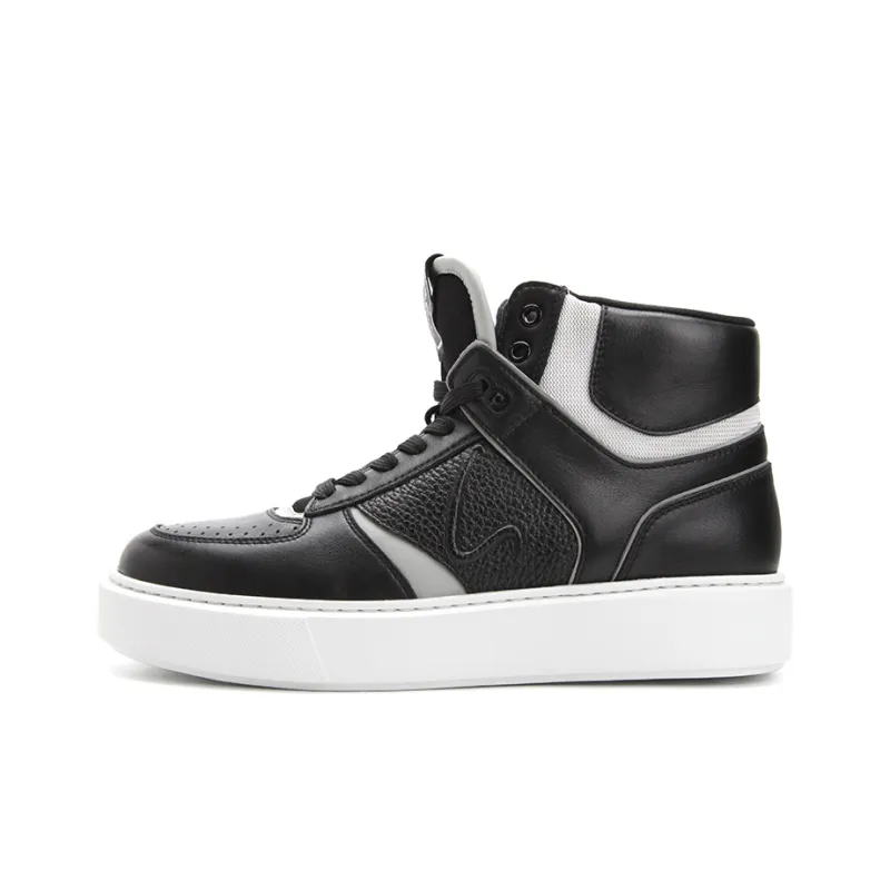 Satchi Skateboard Shoes Men High Top Black-0