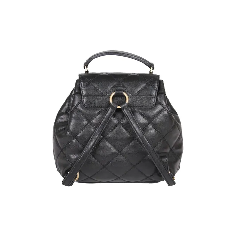 TORY BURCH Leather Backpack Trumpets Women's Black Gold-2