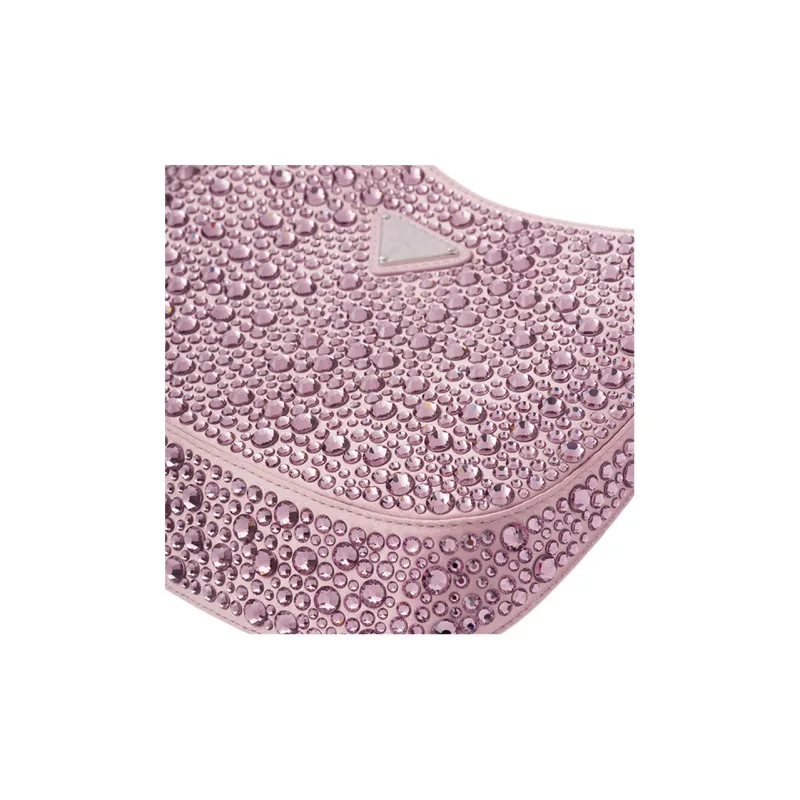 PRADA Cleo Fabric Handbag Shoulder Bag Women's Pink-5