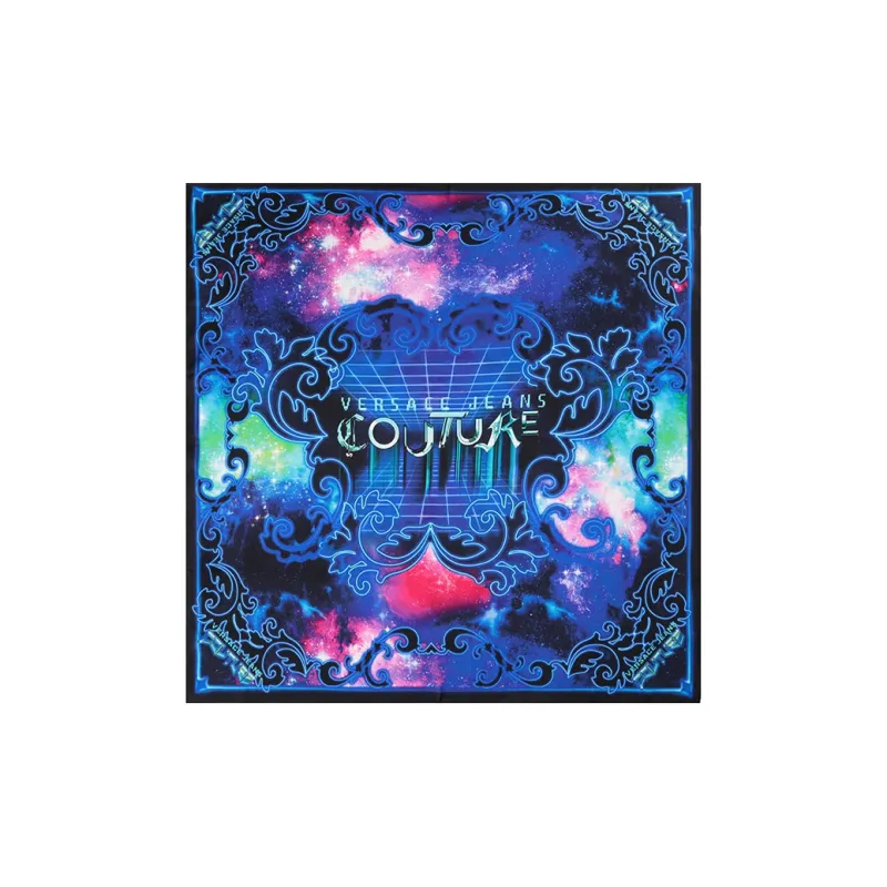 VERSACE JEANS COUTURE Silk Scarves Women's Blue-3