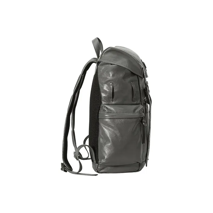 GUCCI Leather Backpack Men's Gray-2