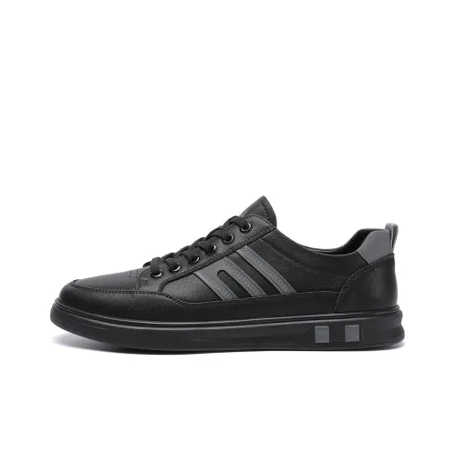 EBLAN Skateboard Shoes Men Low-Top Black Gray