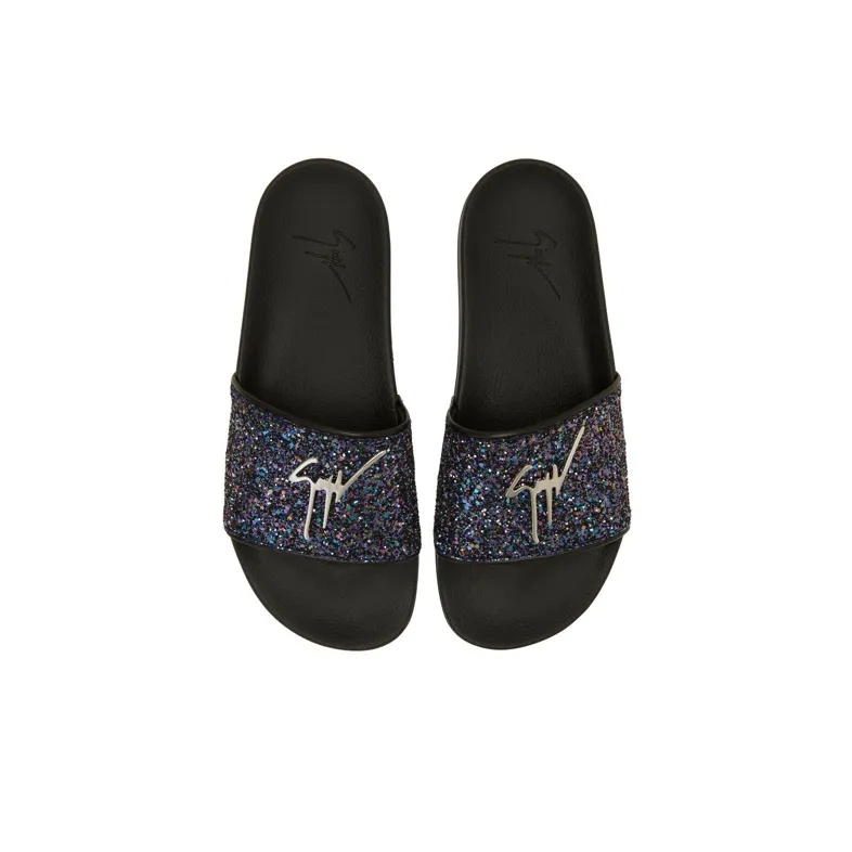Giuseppe Zanotti/GZ Brett Slide Slippers Men's Black-4