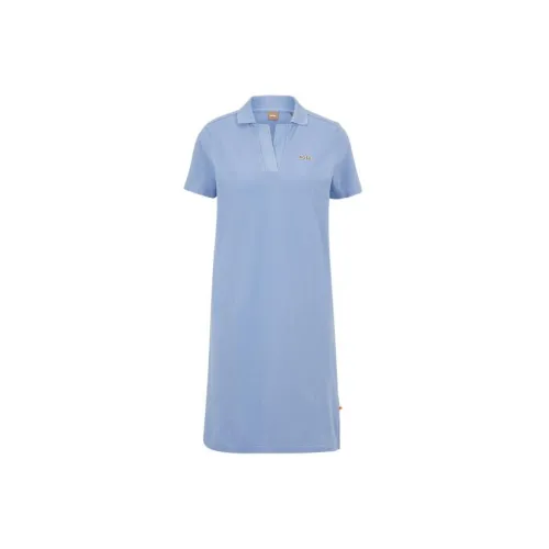 HUGO BOSS Short-Sleeved Dresses Women's Sky Blue