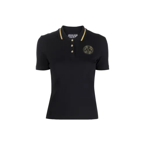 VERSACE JEANS COUTURE Polo Shirts Women's Black