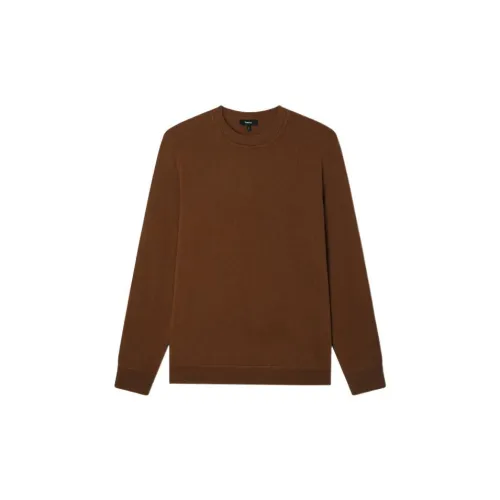 THEORY Cashmere Sweaters Men Red Brown