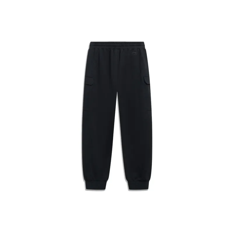 LINING CF Tracing Knitted Sweatpants Men Black-1