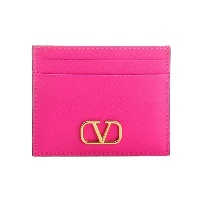 Valentino GARAVANI Calfskin Card Holder Women's Rose Pink-0
