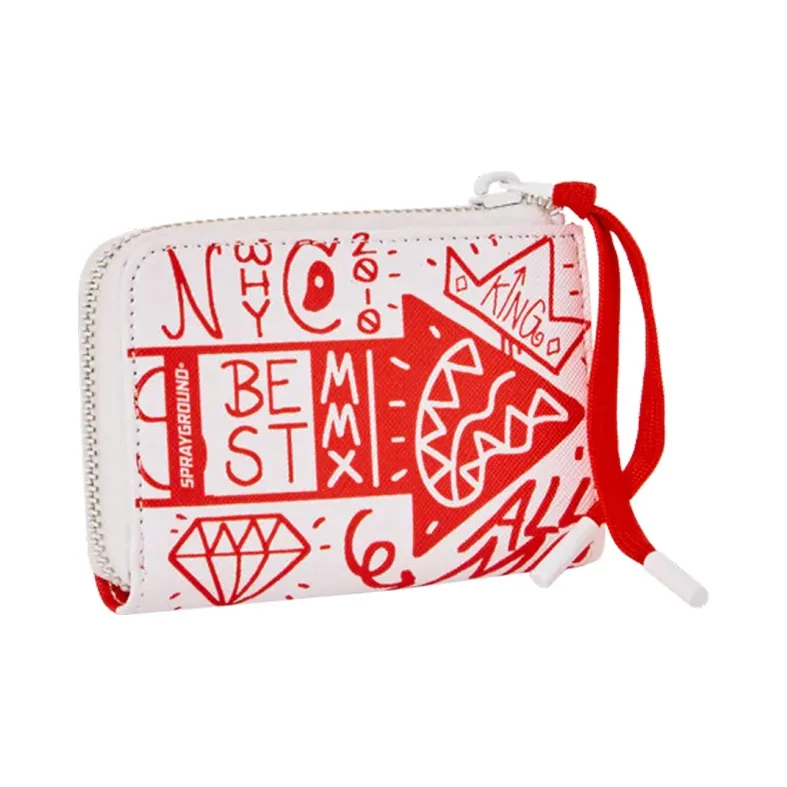 SPRAYGROUND PVC Polyvinyl Chloride Card Holder, Coin Purse, Wallet Regular Unisex Red-1