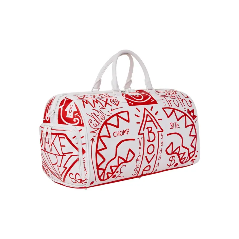 SPRAYGROUND PVC Travel Bag, Sneaker Bag, Handbag Large Size Unisex Red-1