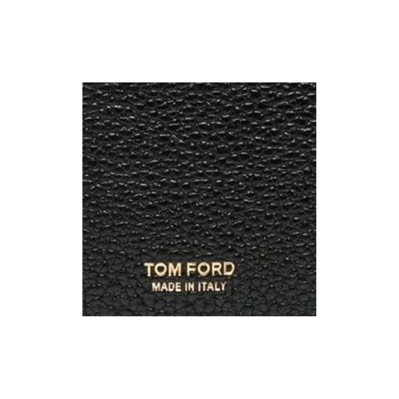 TF Leather Card Holder Wallet Men's Black-3