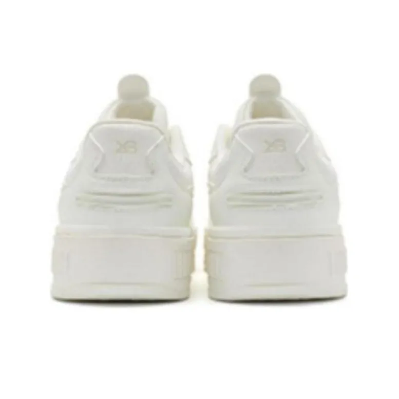 XTEP Reverse Wear resistant And Lightweight Low Top Skateboard Shoes Women's White-3