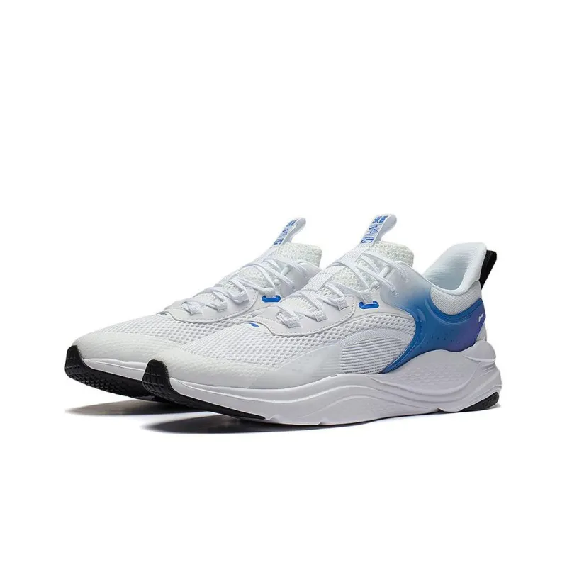 LiNing Liuyun Anti Slip Wear Resistant Low Top Sports Casual Shoes Men's White Blue-2