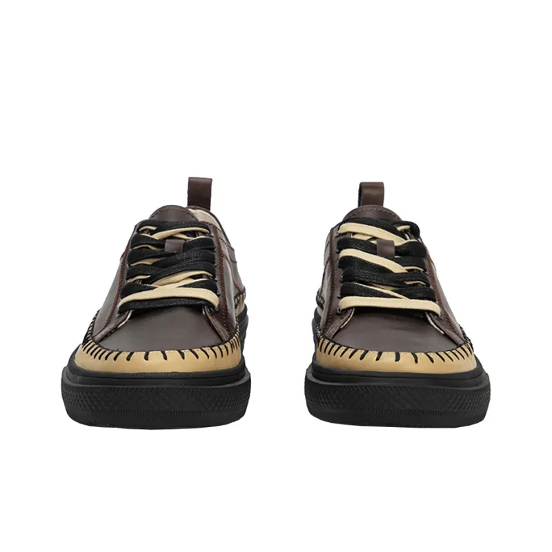 DAVID NAMAN Skateboard Shoes Unisex Low Top Brown/Khaki/Black-5