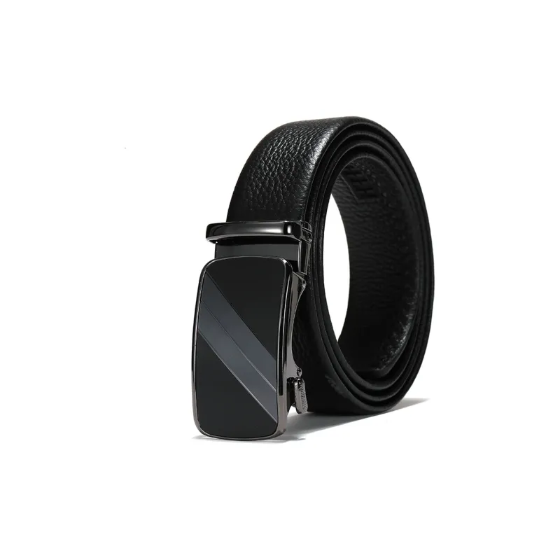 ALIEN BANG Cow Leather Leather Belts Men's 3.5CM-0