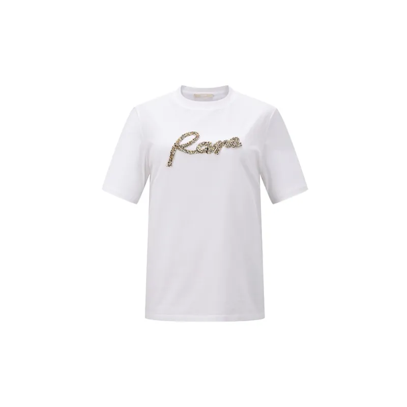 RARE Short Sleeved T Shirts Women's White-0