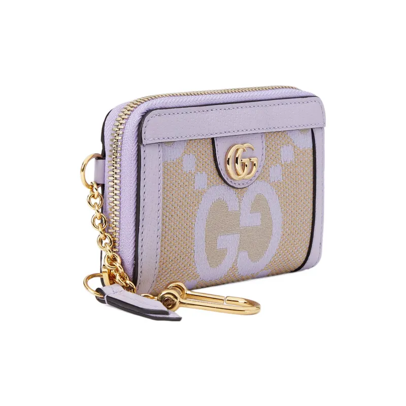 GUCCI Ophidia Canvas With Leather Wallet Regular Women's Purple-1
