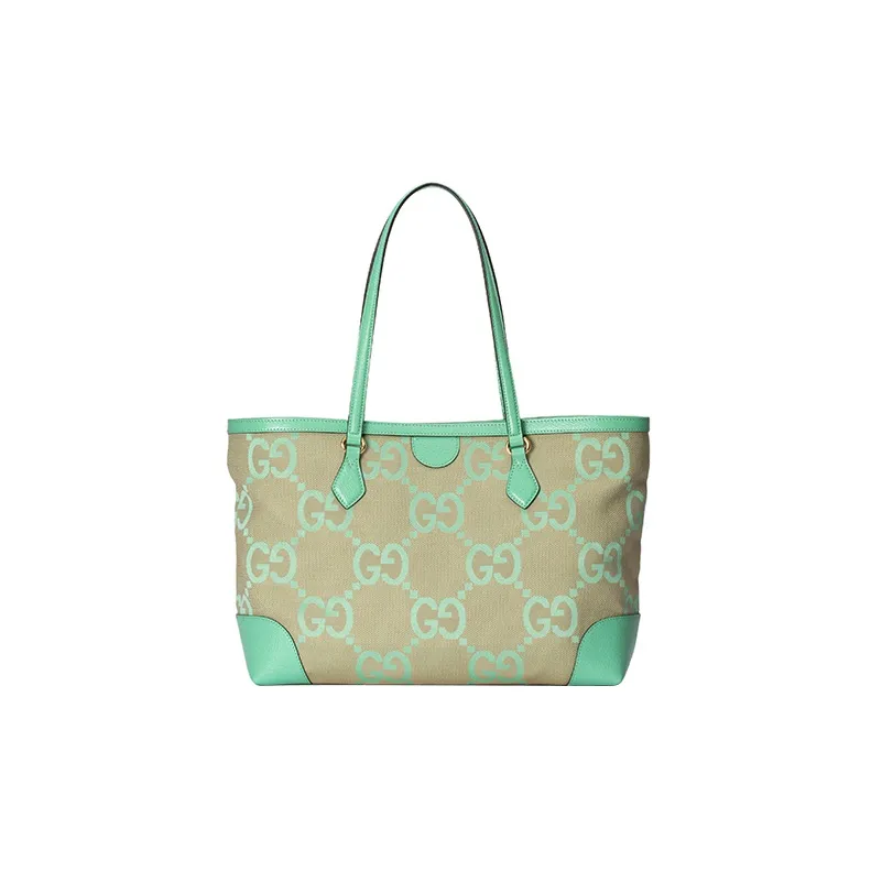 GUCCI Ophidia Canvas With Leather Tote Bag, Shopping Bag, Shoulder Bag, Handbag Medium Size Women's Green-3