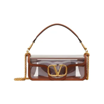 Valentino LocòGARAVANI Leather Portable Crossbody Bag, Shoulder Bag Women's Brown