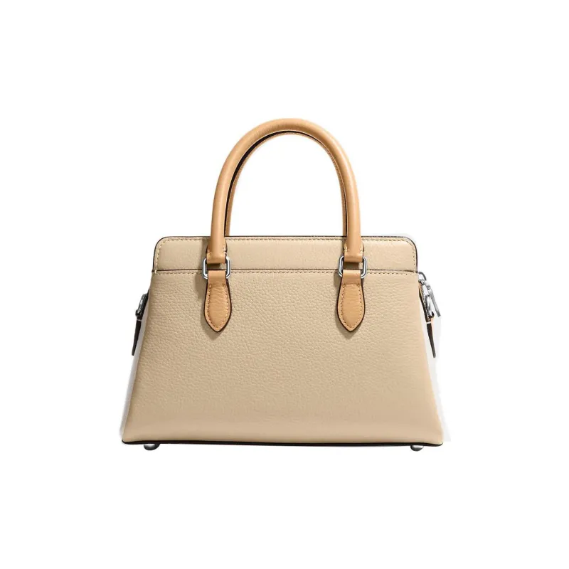 COACH Darcie Refined Pebbled Leather Handbag Regular Women's Beige-3