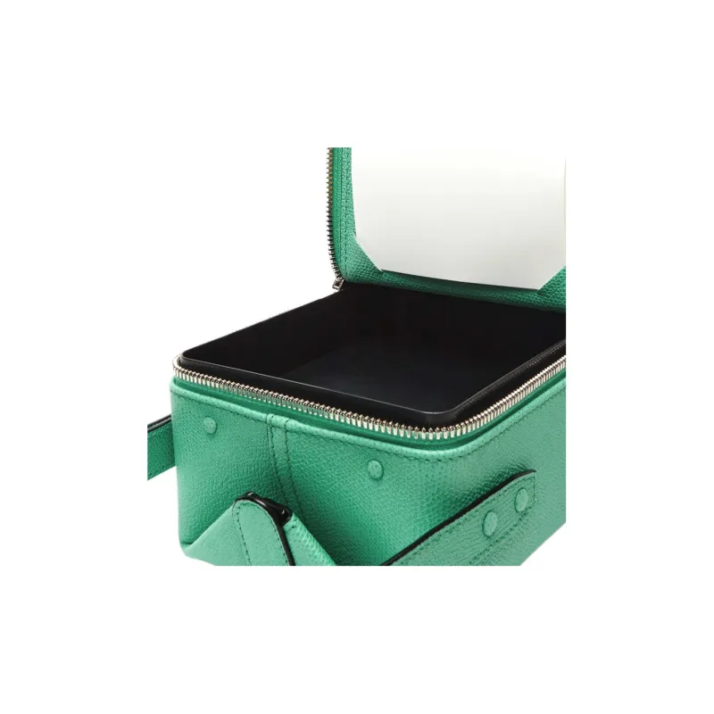 Valextra Tric Trac Calfskin Box Bag, Handbag, Shoulder Bag, Crossbody Bag Women's Mint Green-3