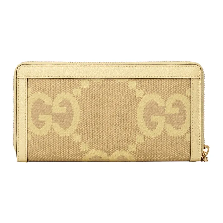 GUCCI Ophidia Canvas With Leather Wallet Regular Women's Yellow-2