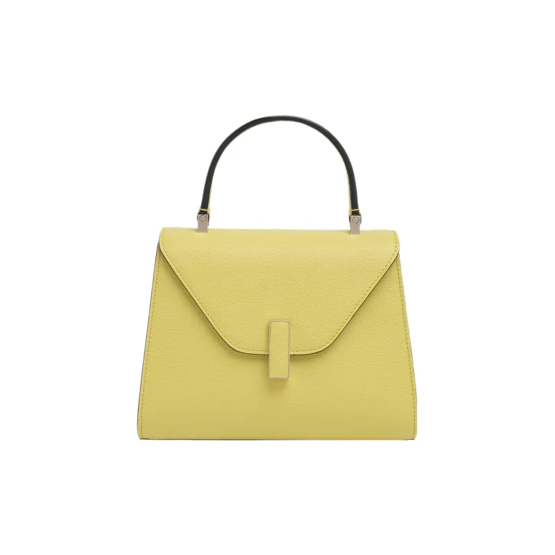 Valextra Iside Calfskin Shoulder Bag Crossbody Bag Handbag Mini Women's Banana Yellow-0