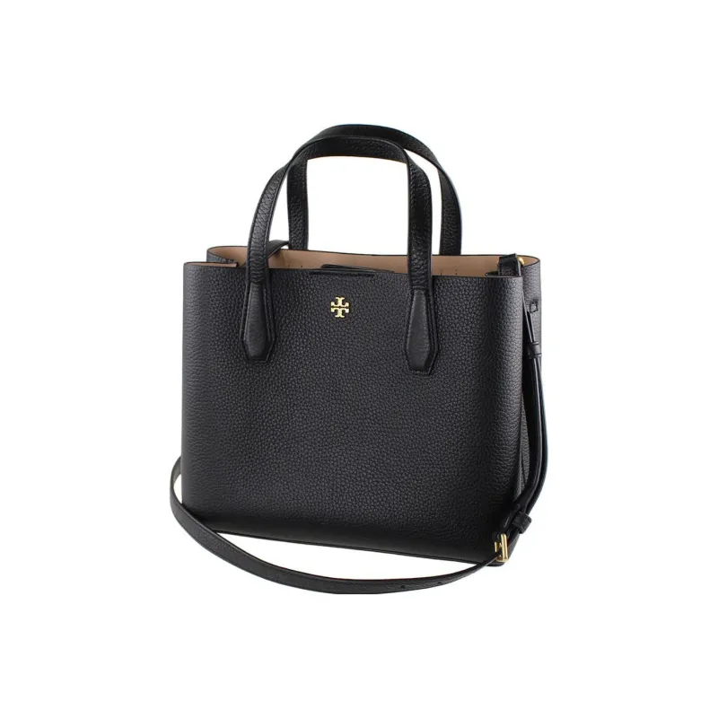 TORY BURCH Blake Cow Leather Tote Bag, Shopping Bag, Shoulder Bag, Crossbody Bag, Handbag Trumpets Women's Black-2