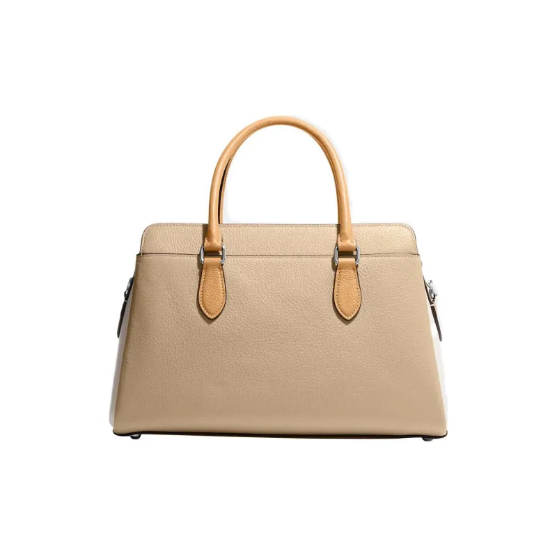 COACH Darcie Pebbled Leather Handbag Tubas Women's Sandy Beige-2