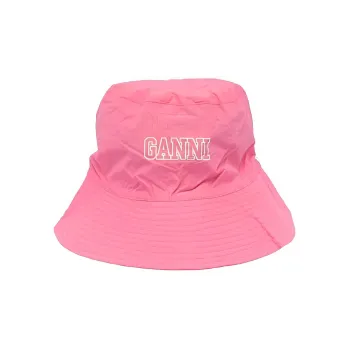 GANNI Logo print Bucket Hat