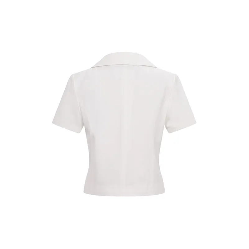 RARE Cropped Coats Women's White-1