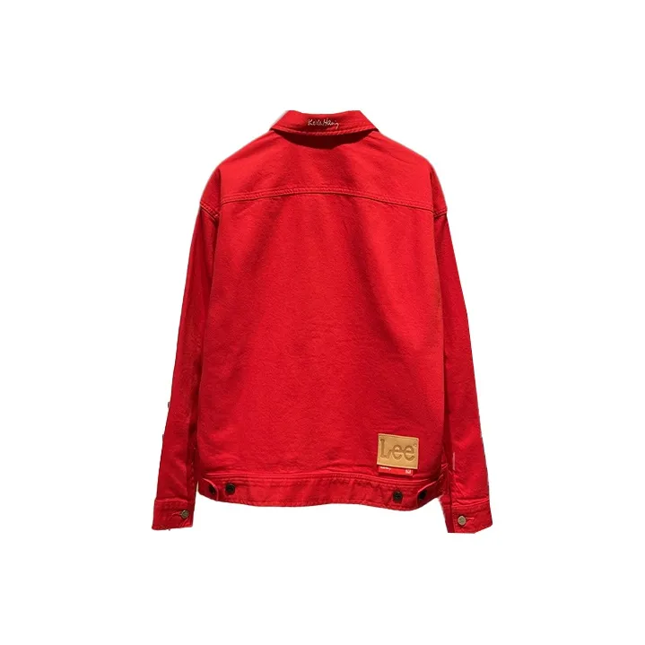 Lee Denim Jackets Men Red-1