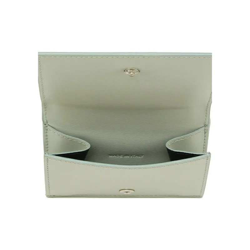 JIL SANDER Calfskin Wallet Women's Light Green-4