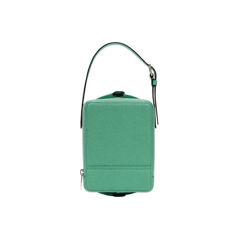 Valextra Tric Trac Calfskin Box Bag, Handbag, Shoulder Bag, Crossbody Bag Women's Mint Green-1
