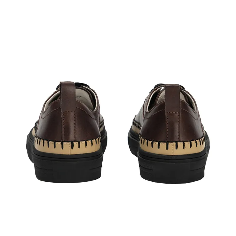 DAVID NAMAN Skateboard Shoes Unisex Low Top Brown/Khaki/Black-6