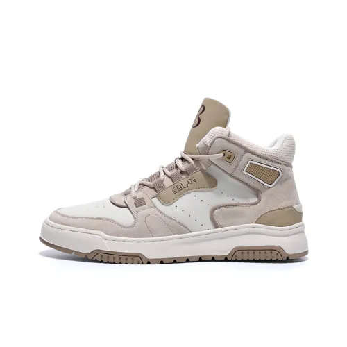 EBLAN Skateboard Shoes Men Mid-Top White/Apricot