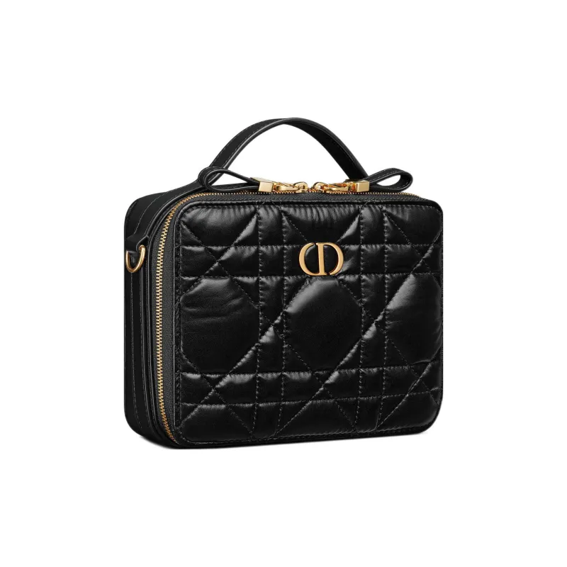 DIOR Cow Leather Portable Crossbody Bag, Shoulder Bag Women's Black-1