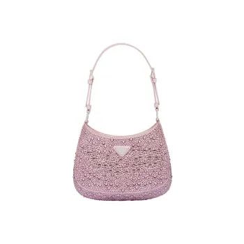 PRADA Cleo Fabric Handbag Shoulder Bag Women's Pink