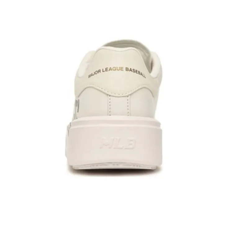 MLB Chunky Classic P NY Anti Slip Wear Resistant Low Top Skateboard Shoes Unisex White Black-4