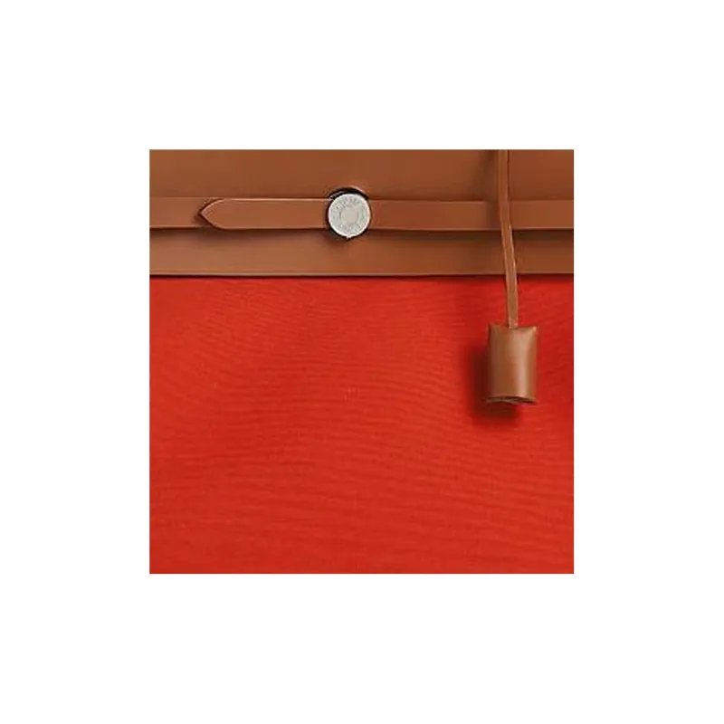 HERMES Herbag Zip Canvas With Leather Canvas Bag Handbag Crossbody Bag Women's Mechanical Orange/Light Tawny-3