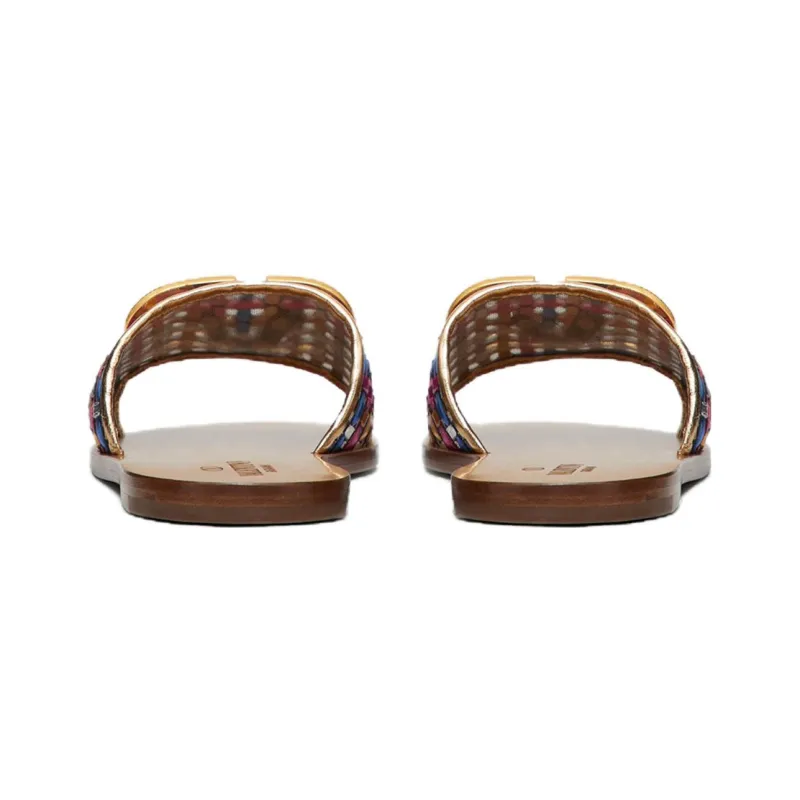 Valentino VLogo Signature Slide Slippers Women's Metallic-4