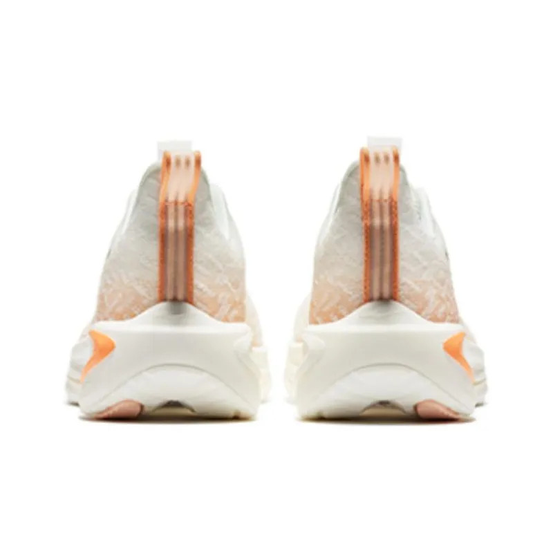Erke Light Cloud Cushioning Anti Slip And Wear Resistant Low Top Casual Running Shoes Women's White Orange-3