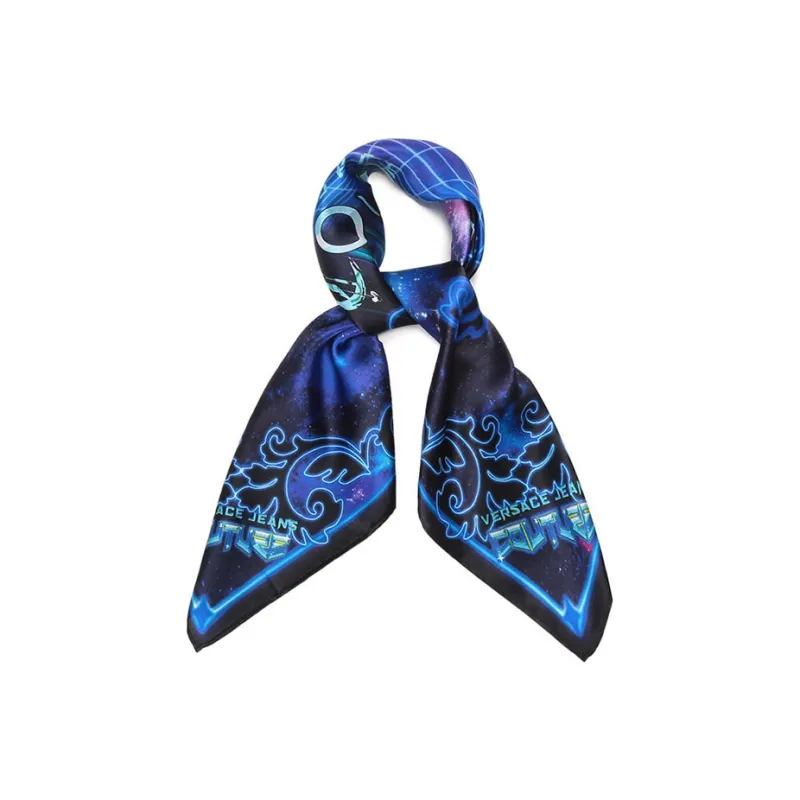 VERSACE JEANS COUTURE Silk Scarves Women's Blue-0
